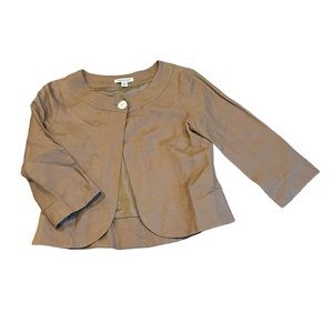 3/$15 COLDWATER CREEK linen blend cropped jacket